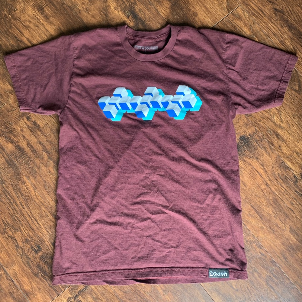 Pink + Dolphin maroon shirt